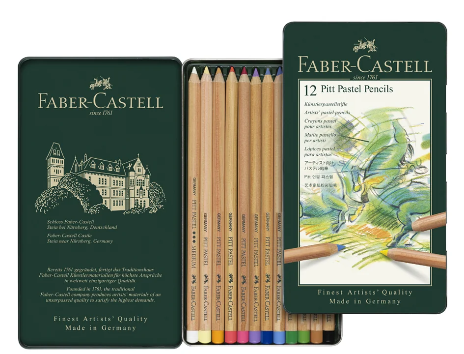 FABER-CASTELL Crayons de couleur PITT PASTELL, ètui de 24 - OEM 112124
