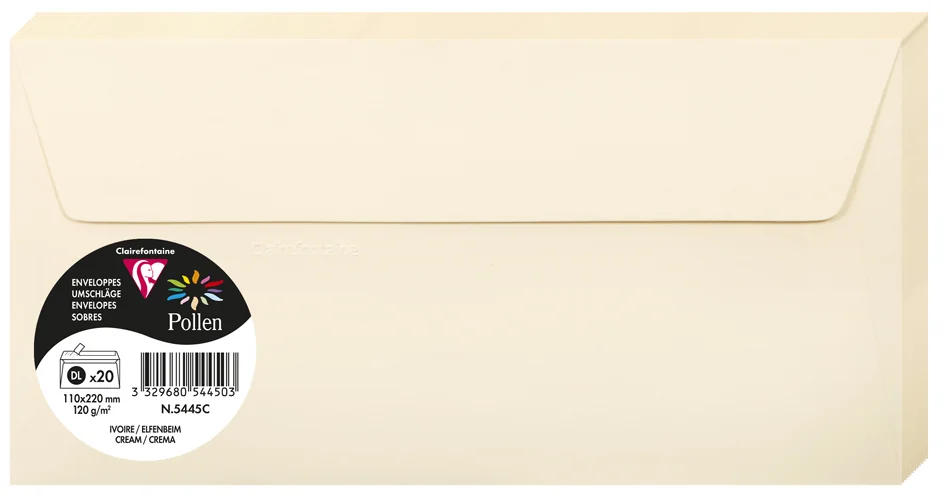 Pollen by Clairefontaine Enveloppes DL, rose dragée - OEM 5535C – Image 9