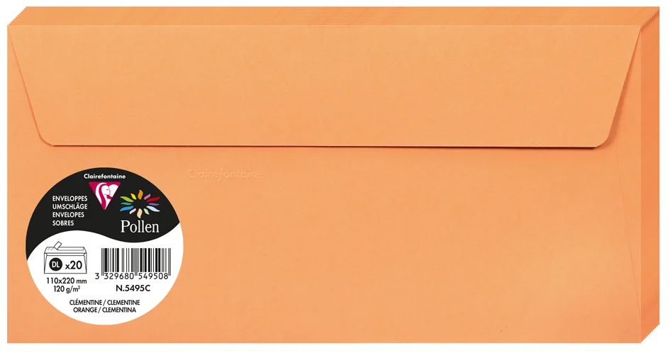 Pollen by Clairefontaine Enveloppes DL, rose dragée - OEM 5535C – Image 10