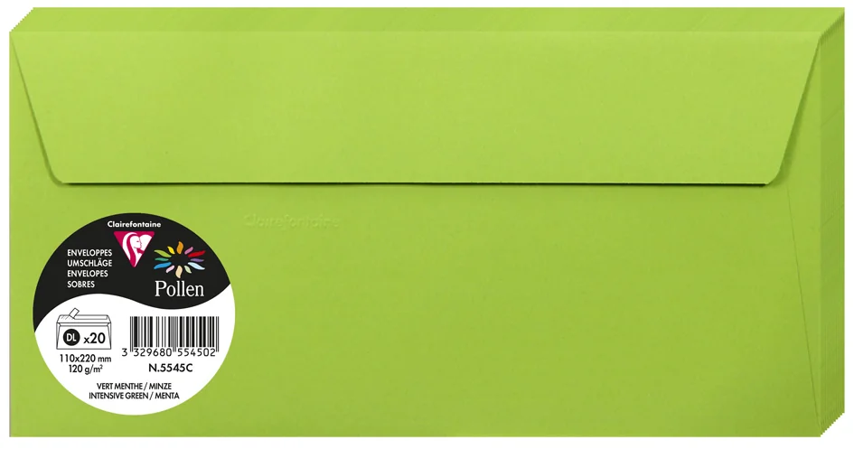 Pollen by Clairefontaine Enveloppes DL, rose dragée - OEM 5535C – Image 12
