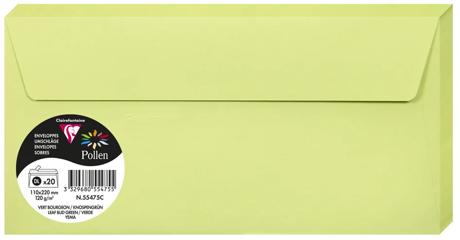 Pollen by Clairefontaine Enveloppes DL, rose dragée - OEM 5535C – Image 13