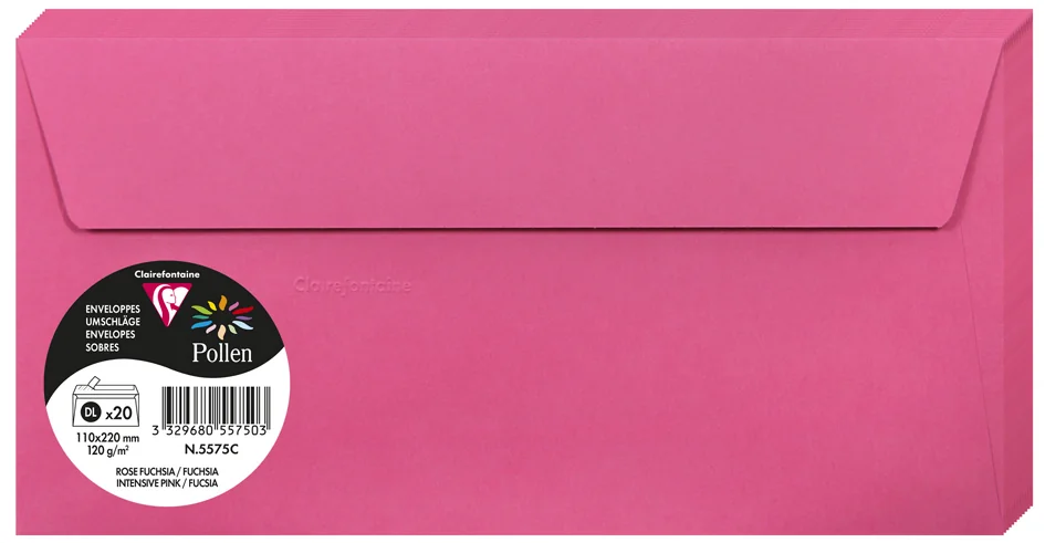 Pollen by Clairefontaine Enveloppes DL, rose dragée - OEM 5535C – Image 18