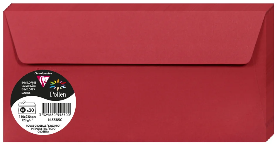Pollen by Clairefontaine Enveloppes DL, rose dragée - OEM 5535C – Image 19