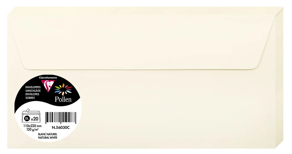 Pollen by Clairefontaine Enveloppes DL, rose dragée - OEM 5535C – Image 20