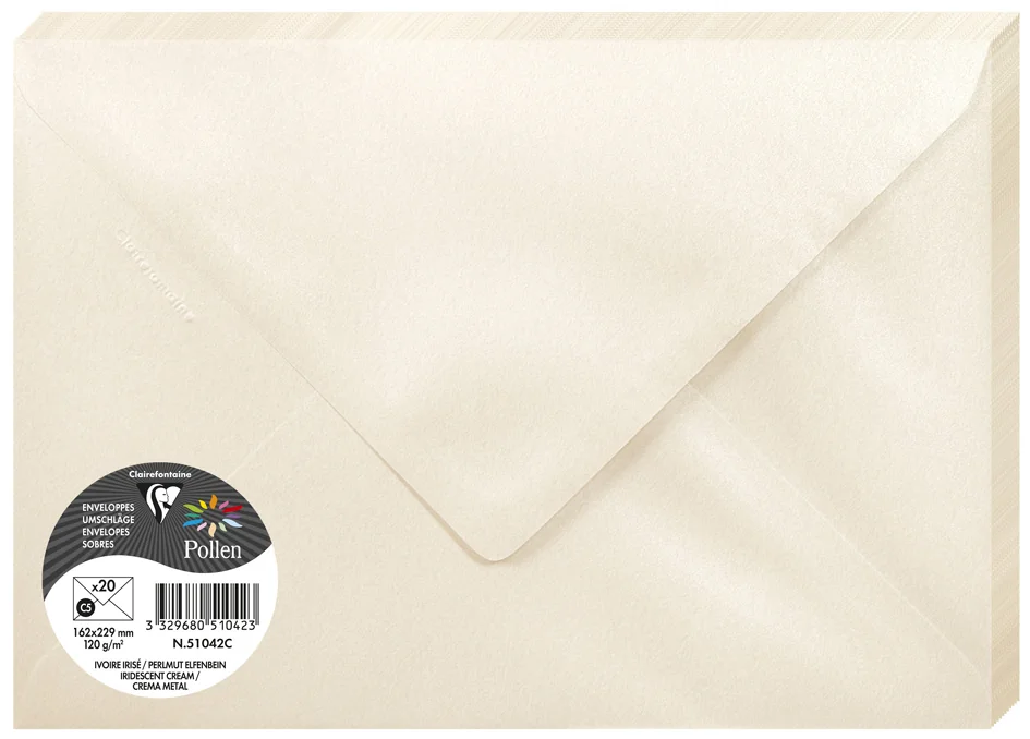 Pollen by Clairefontaine Enveloppes C5, vert bourgeon - OEM 555472C – Image 3