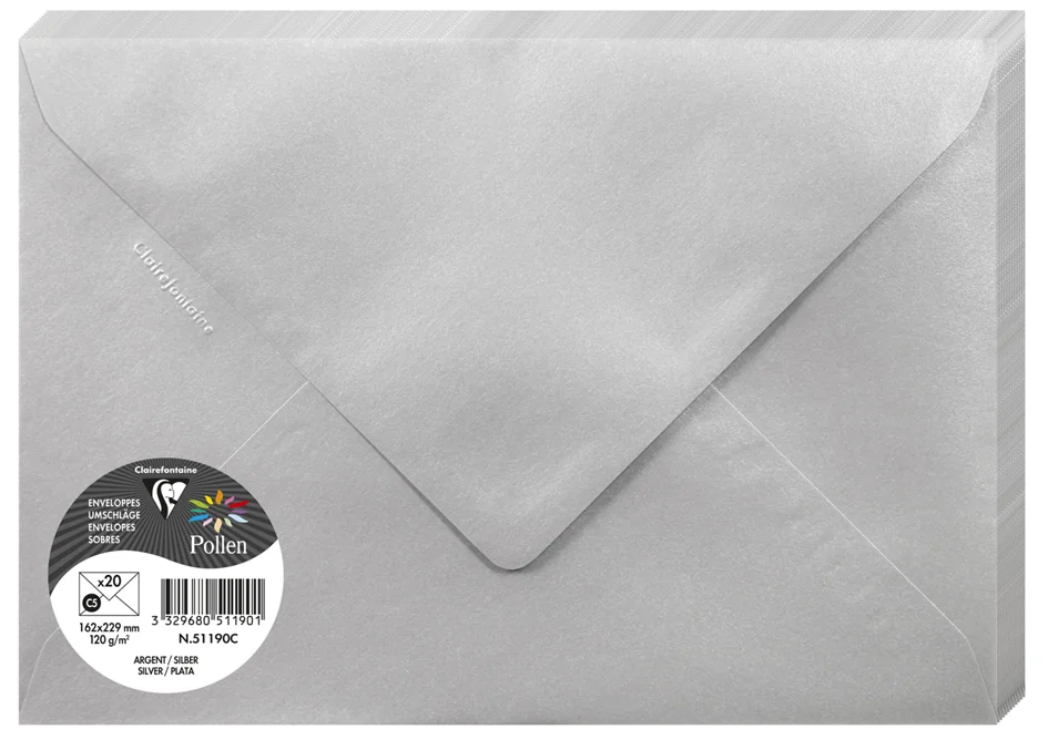 Pollen by Clairefontaine Enveloppes C5, vert bourgeon - OEM 555472C – Image 4