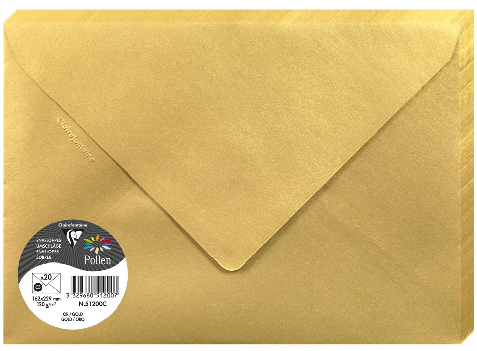 Pollen by Clairefontaine Enveloppes C5, vert bourgeon - OEM 555472C – Image 5