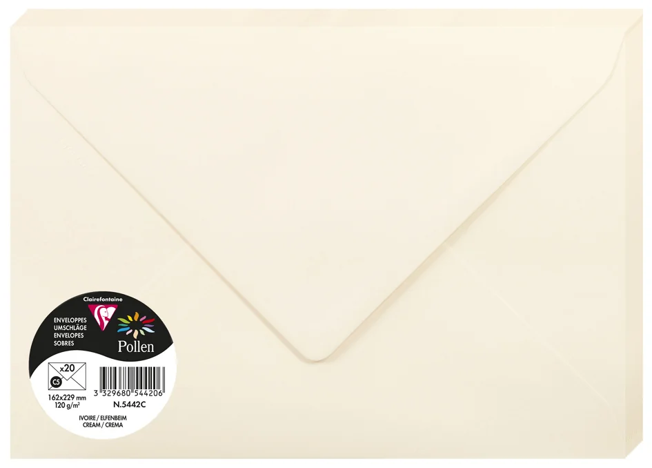 Pollen by Clairefontaine Enveloppes C5, vert bourgeon - OEM 555472C – Image 8