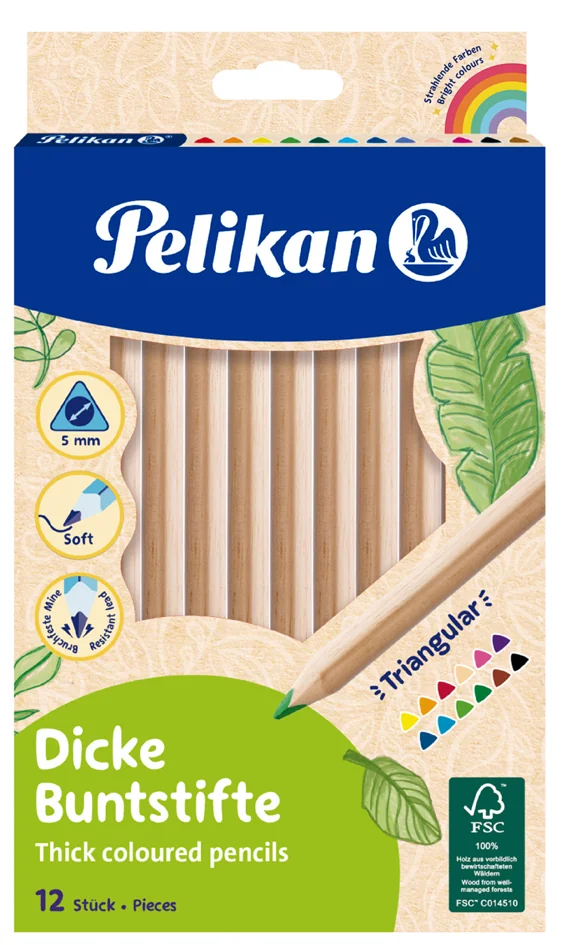 Pelikan Crayons de couleur triangulaires Jumbo, étui en - OEM 400142590
