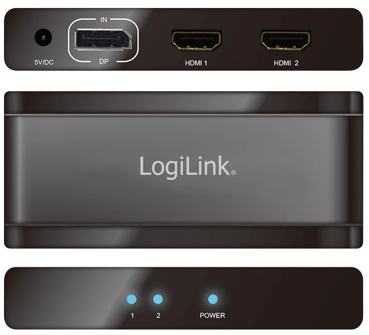 LogiLink Répartiteur vidéo 4K HDMI, 2 ports - OEM CV0093