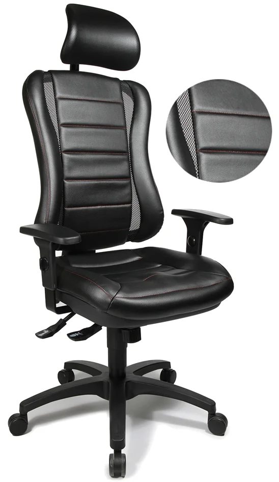 Topstar Fauteuil de bureau 'Head Point RS', noir / noir - OEM HE300 S100RX