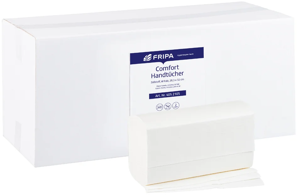 Fripa Essuie-mains COMFORT, 235 x 320 mm, pli-W, extra blanc - OEM 405 2104