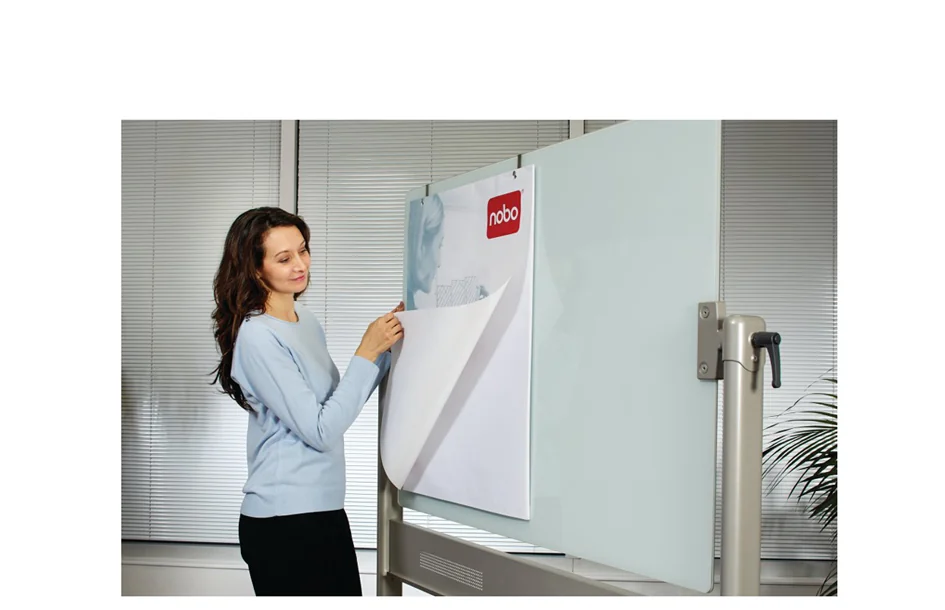 nobo Tableau magnétique en verre mobil, (L)1.200 x (H)900 mm - OEM 1903943