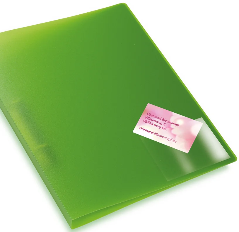 HERMA pochettes autocollantes pour cartes de visite, en PP - OEM 1421