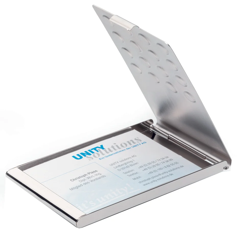 DURABLE Etui pour cartes de visite BUSINESS CARD BOX CHROME - OEM 2440-23