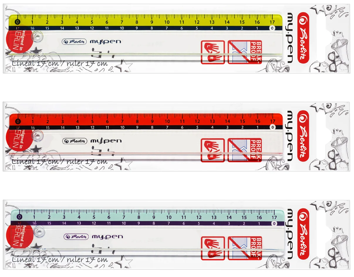 herlitz Règle plate my.pen, longueur: 170 mm, plastique - OEM 300003407