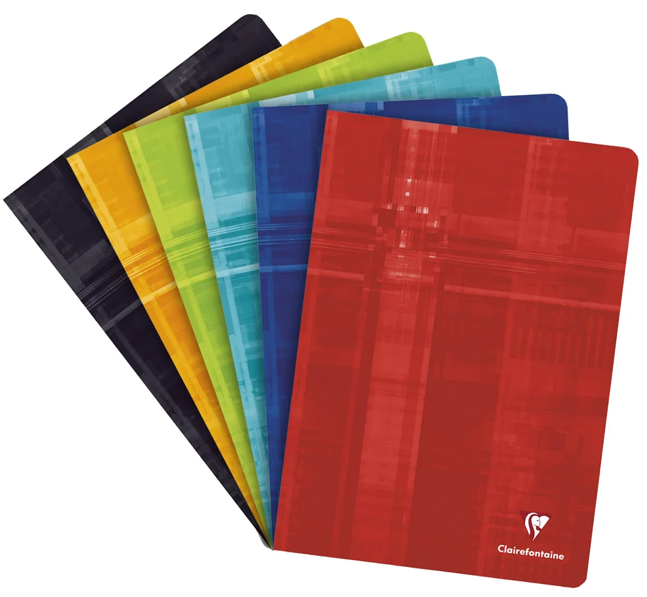 Clairefontaine Cahier piqûre, A4, 120 pages, ligné 8 + marge - lot de 10 - OEM 3155C