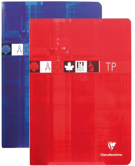 Clairefontaine Cahier de travaux pratiques, A4, quadrillé - lot de 10 - OEM 3168C