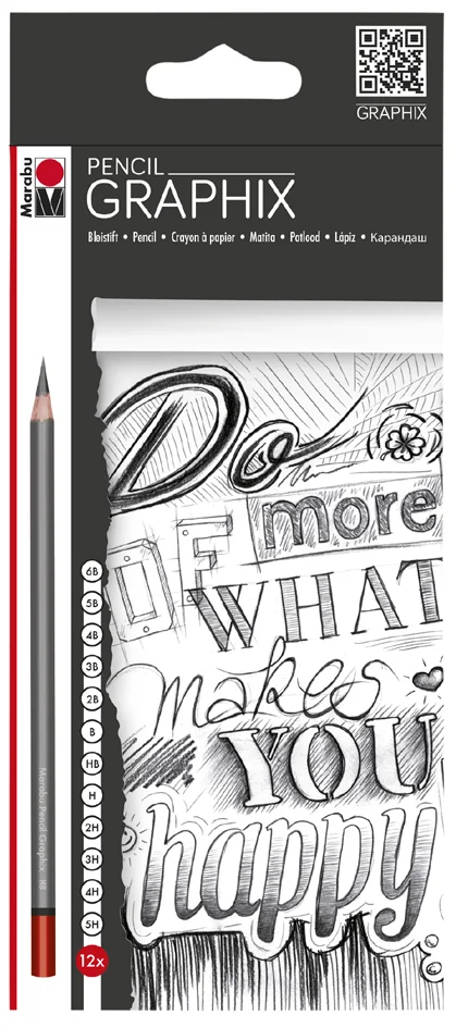 Marabu Crayon de papier 'GRAPHIX', étui de 12 en carton - OEM 0144000000100