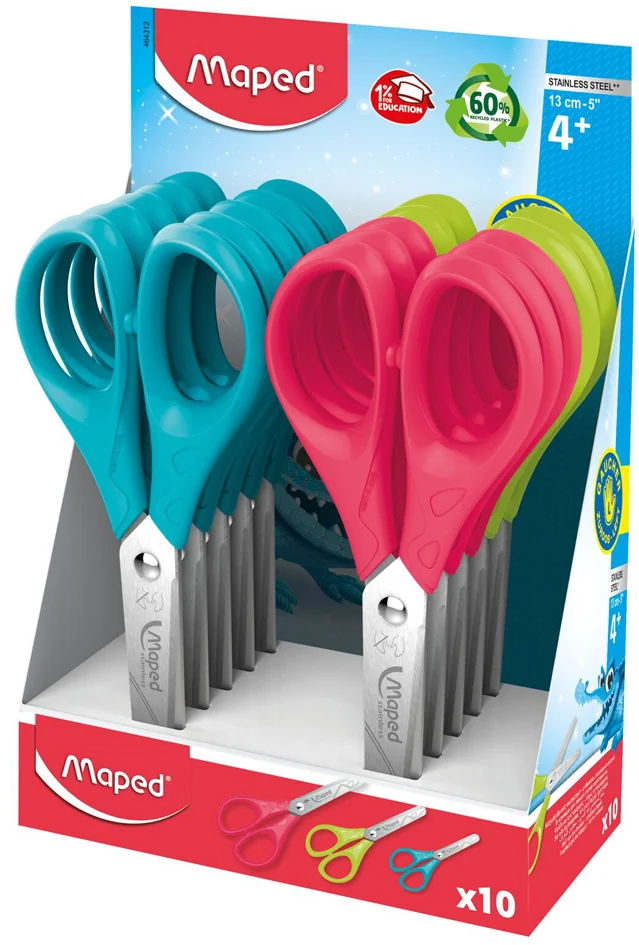 Maped Ciseaux Pulse, longueur: 130 mm, présentoir de 10 - lot de 10 - OEM 464312