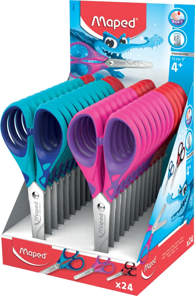 Maped Ciseaux Pulse Soft, longueur: 130 mm, présentoir de 24 - lot de 24 - OEM 464412