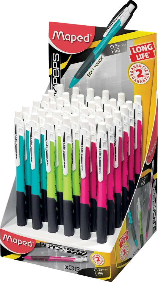Maped Porte-mines LONG LIFE, 0,5 mm, présentoir de 36 - lot de 36 - OEM 564040