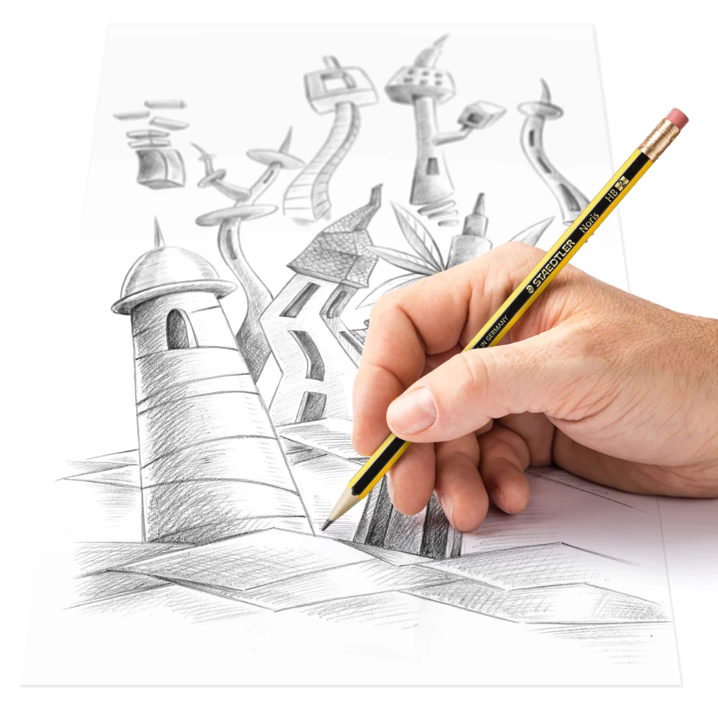 STAEDTLER Crayon Noris avec gomme, hexagonal - OEM 122-HB