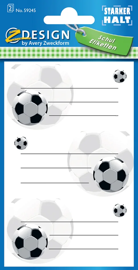 AVERY Zweckform ZDesing Etiquettes pour livres 'but de foot' - OEM 59290