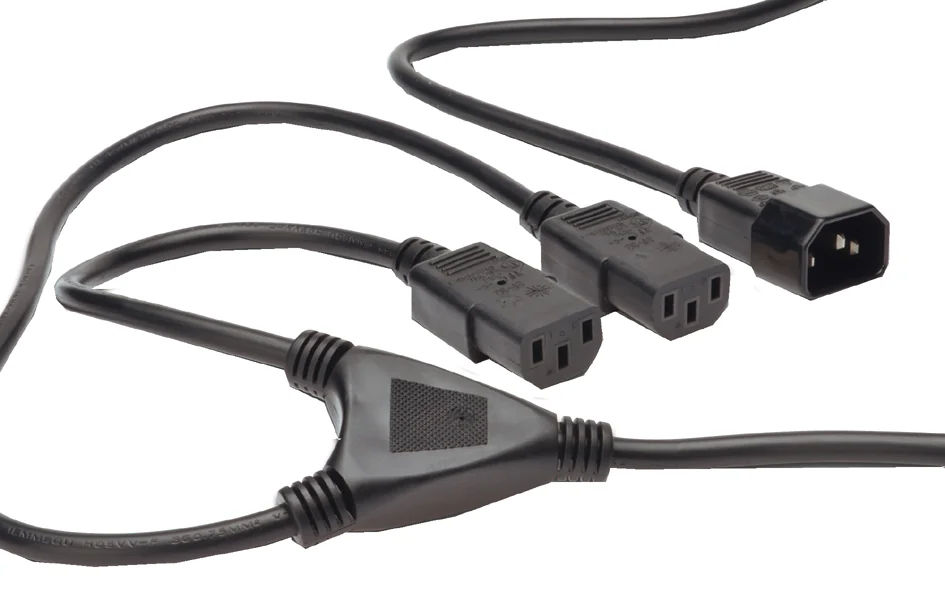 DIGITUS Câble d'alimentation en Y, 1,7 m, fiche C14 - OEM AK-440400-017-S