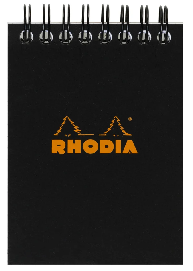 RHODIA Bloc spiralé No. 11, A7, quadrillé 5x5, noir - OEM 115009C
