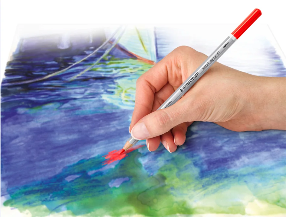 STAEDTLER Crayon aquarellable karat aquarelle, étui de 24 - OEM 125 M24
