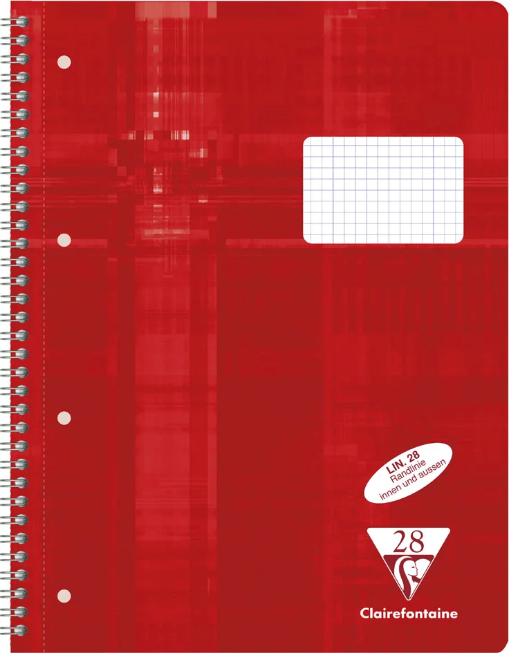 Clairefontaine Cahier spiralé, A4, quadrillé avec marge - OEM 68226C