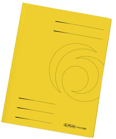 herlitz Chemise à rabats easyorga, A4, carte lustrée, jaune - lot de 10 - OEM 300002991