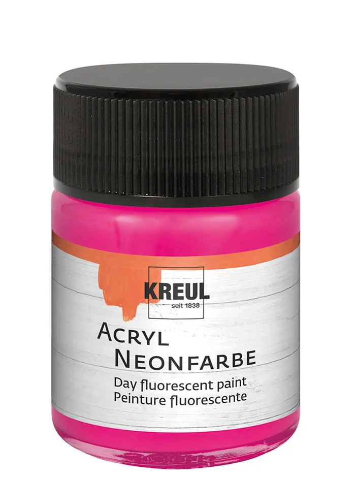KREUL Peinture fluorescente dans un flacon,50 ml,orange fluo - OEM 77562
