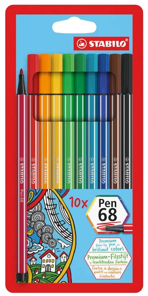 STABILO Feutre Pen 68, étui en carton de 30 - OEM 6830-7
