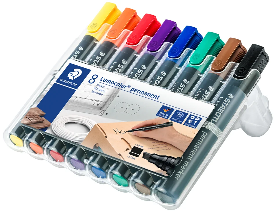 STAEDTLER Marqueur permanent 350 Lumocolor, étui de 6 - OEM 350 WP6