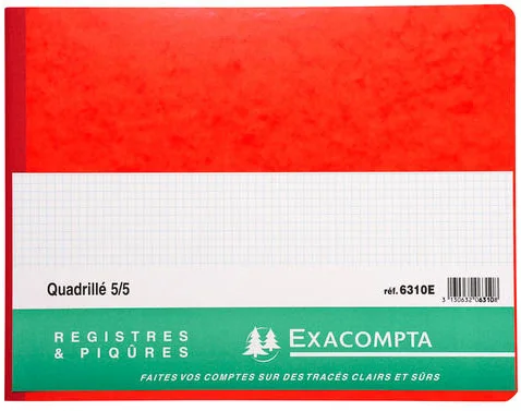 EXACOMPTA Piqûre Quadrillé 5x5, 250 x 320 mm horizontal - OEM 6310E