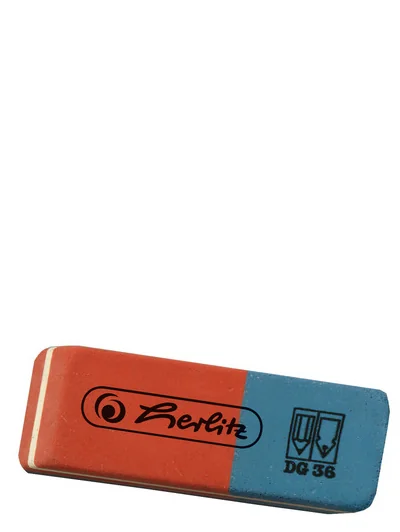 herlitz Gomme en caoutchouc naturel, couleur: bleu/rouge - OEM 300010431