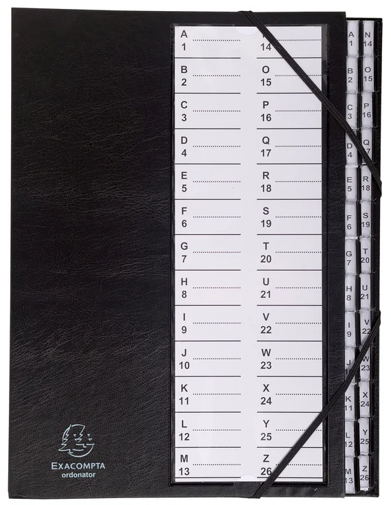 EXACOMPTA Trieur Ordonator, PP, 12 compartiments, noir - OEM 625665E