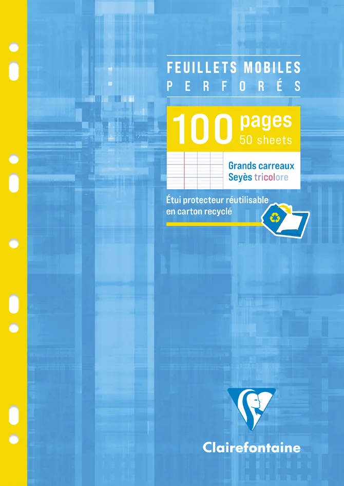 Clairefontaine Feuillets mobiles, A4, uni - lot de 10 - OEM 1730C