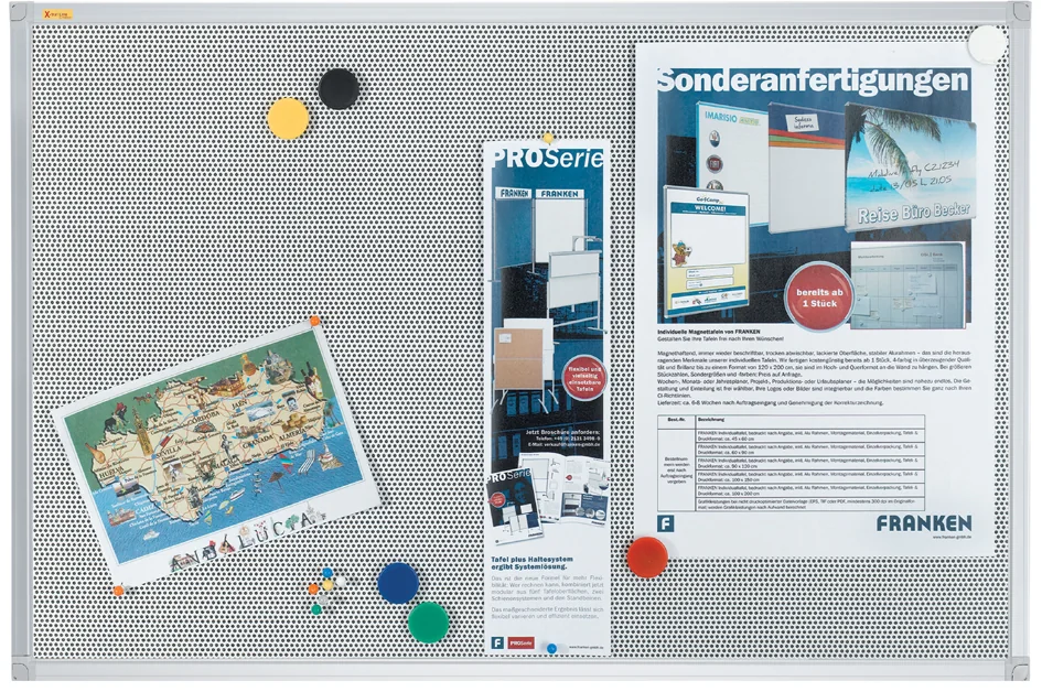 FRANKEN Tableau d'affichage magnétique X-tra!Line, gris - OEM PM3612