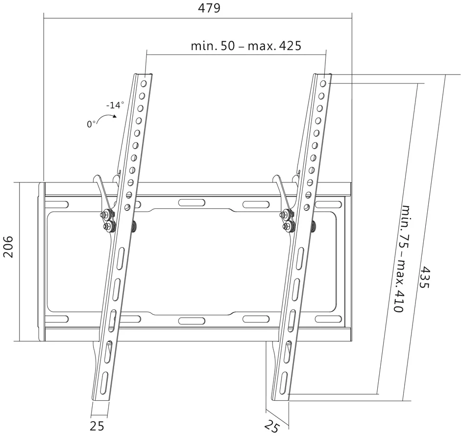 LogiLink Support mural pour téléviseur, inclinable pour - OEM BP0012