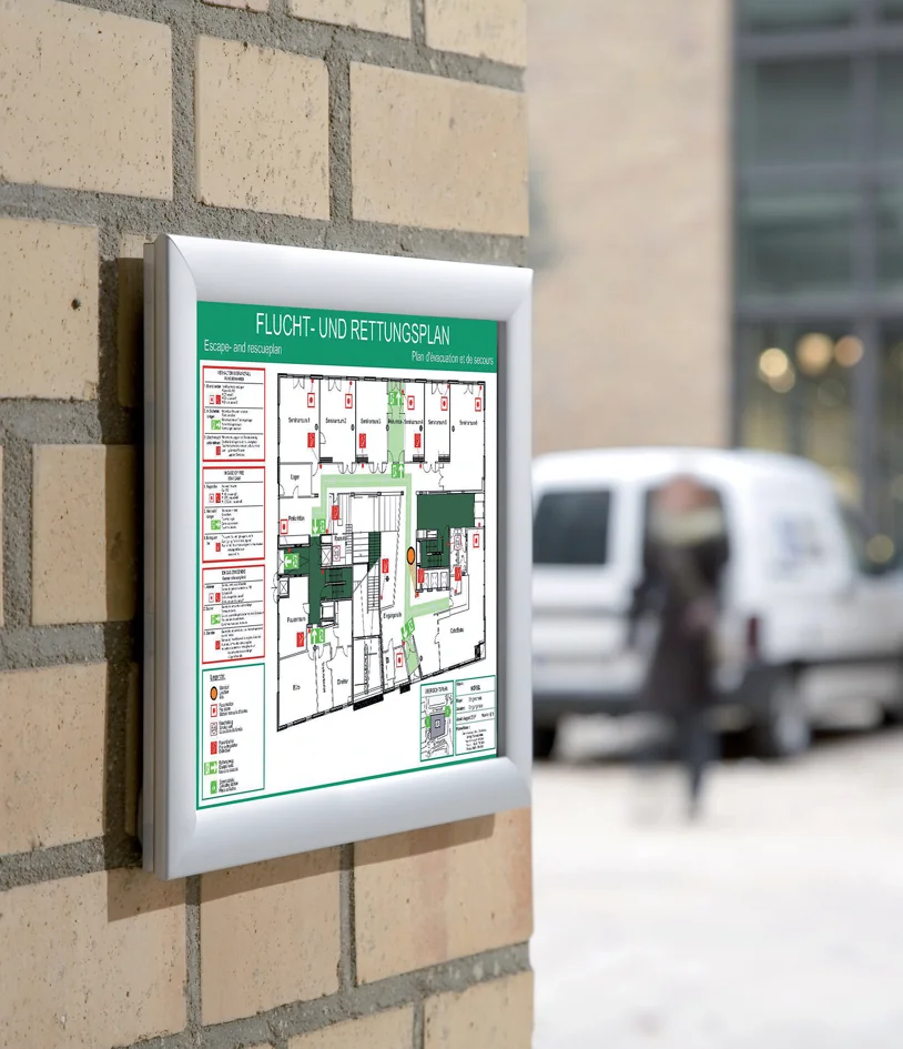 FRANKEN Cadre porte-affiches 'SECURITY', ininflammable, A0 - OEM BS1805