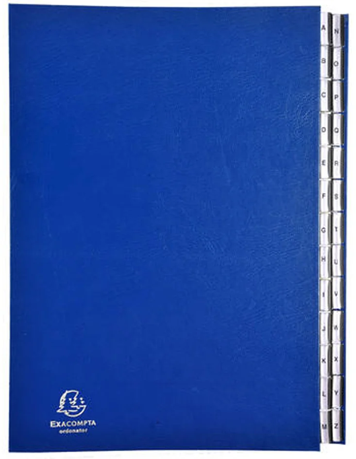 EXACOMPTA Trieur Ordonator, A4, A-Z, 26 compartiments, bleu - OEM 621229E