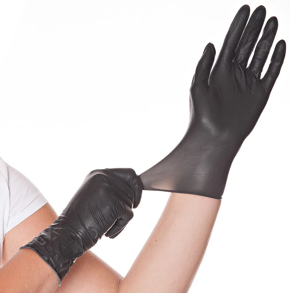 HYGOSTAR Gants latex 'DIABLO', M, noir - OEM 26758