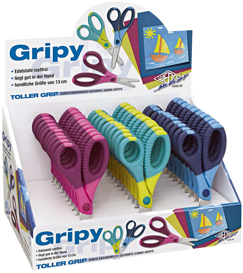 WEDO Ciseaux de bricolage Gripy, rond, longueur: 130 mm - lot de 30 - OEM 77 157