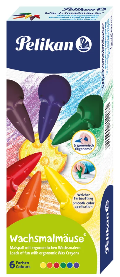 Pelikan Crayons de cire souris, assorti, set cadeau de 6 - OEM 400191643
