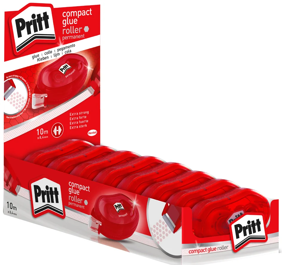 Pritt Roller de colle Compact, permanent, présentoir de 8 - lot de 8 - OEM ZCGPK