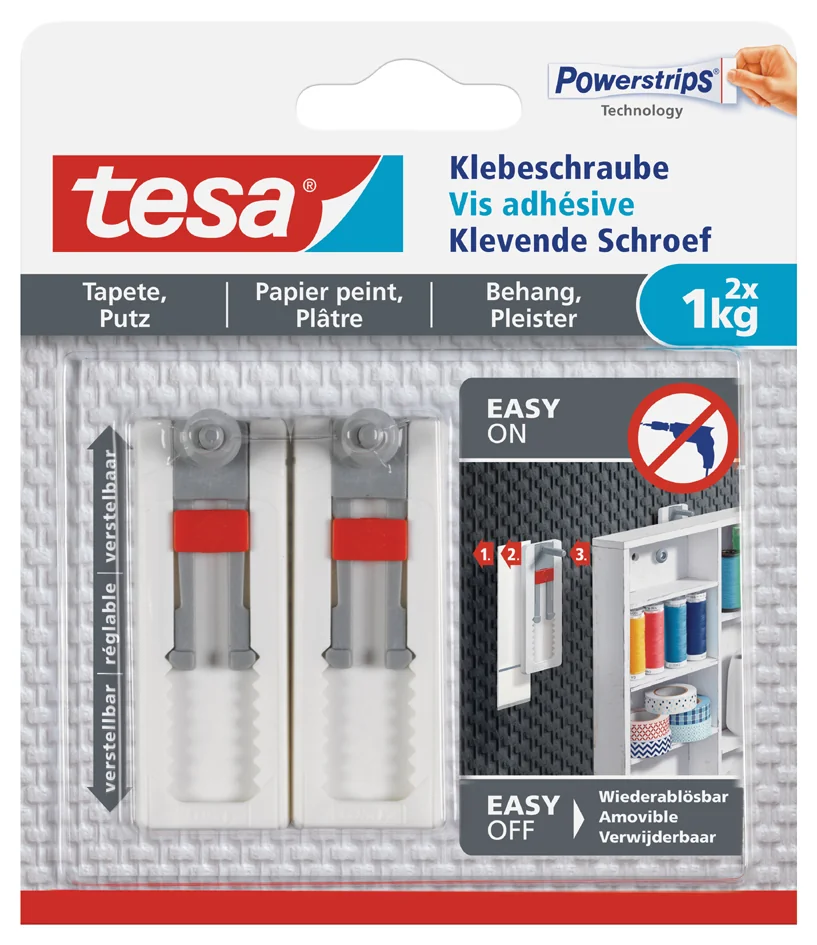 tesa Powerstrips Vis adhésive pour papier peint/plâtre - OEM 77775-00000-00