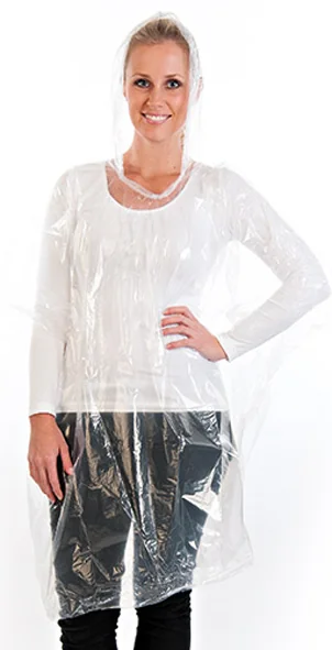 HYGOSTAR Poncho de pluie, en polyéthylène, transparent - lot de 10 - OEM 273342
